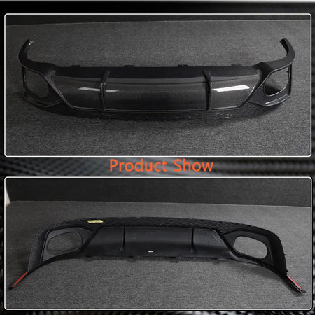 RS Q8 carbon fiber rear bumper diffuser front detail