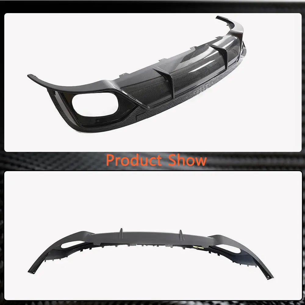 RS Q8 carbon fiber rear diffuser side profile and shape