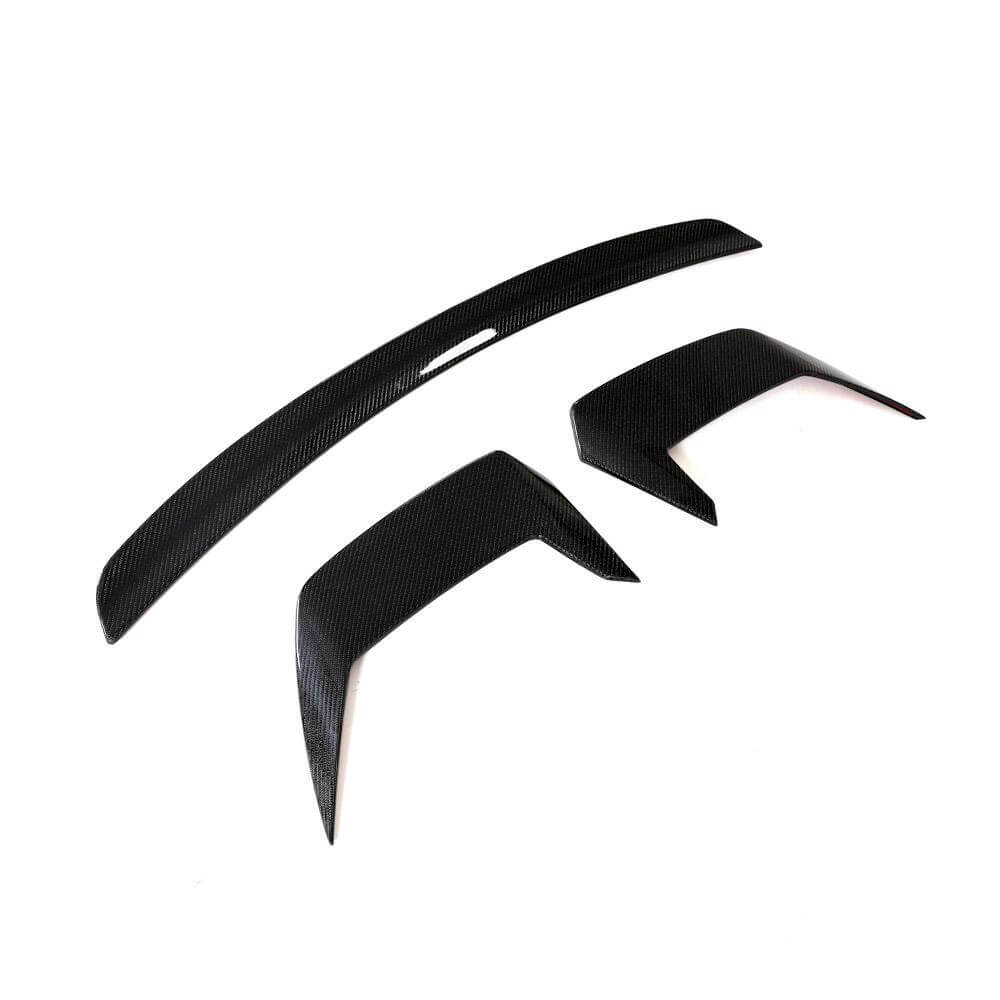 RS Q8 carbon fiber roof spoiler side profile and shape