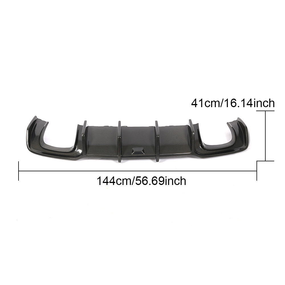 2017 Audi A3 S3 8V.5 rear diffuser dimensions