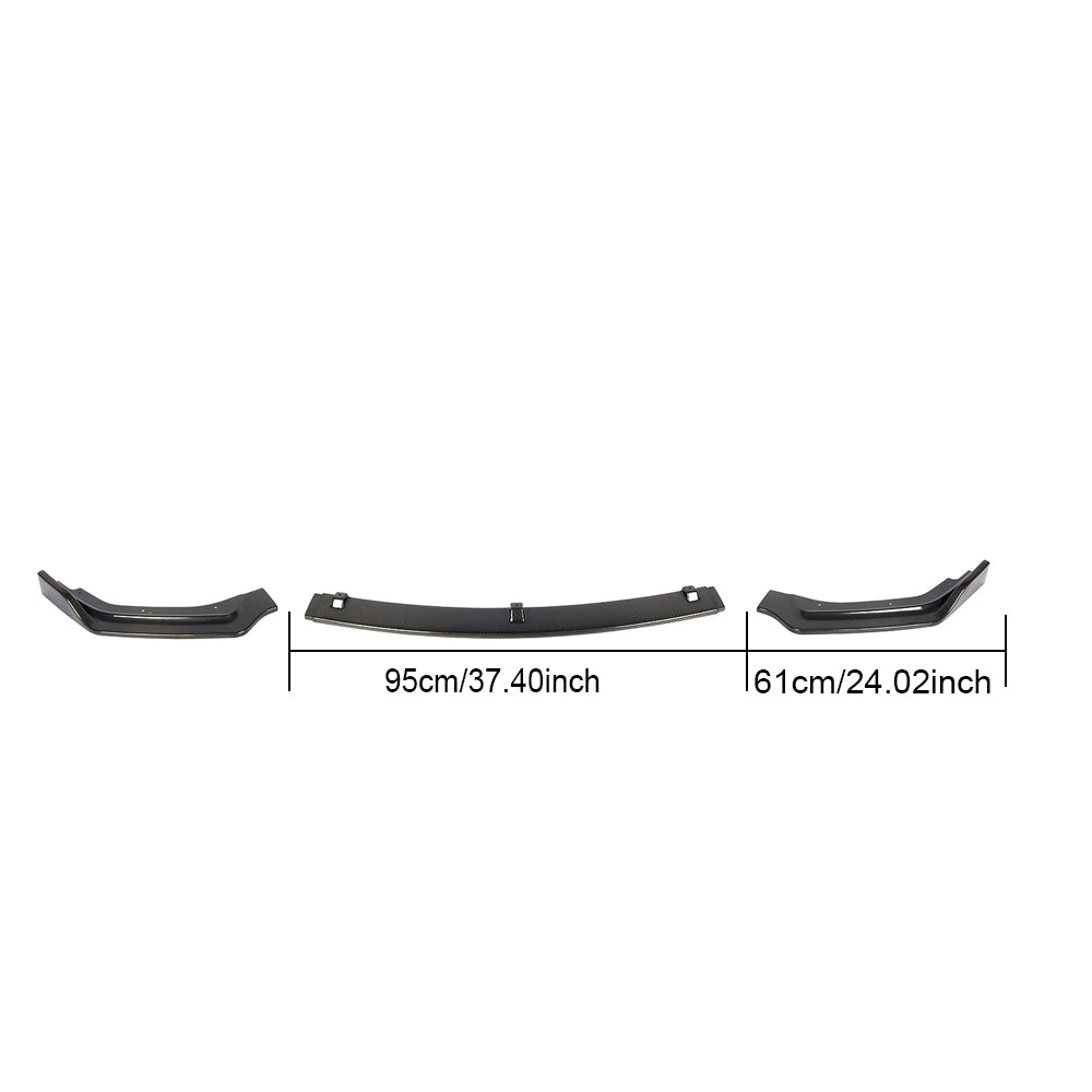 Infiniti Q50 Base front lip splitter dimensions 95cm and 61cm sections