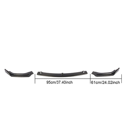 Infiniti Q50 Base front lip splitter dimensions 95cm and 61cm sections