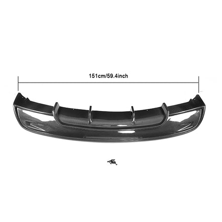 Tesla Model S rear bumper diffuser size reference