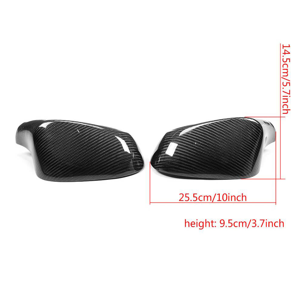 For BMW 1 Series E81 E87 E82 E88 2-Door 3-Door 5-Door LCI 2009-2013 Carbon Fiber Side Rearview Mirror Cover Caps Pair-Ahacarbon