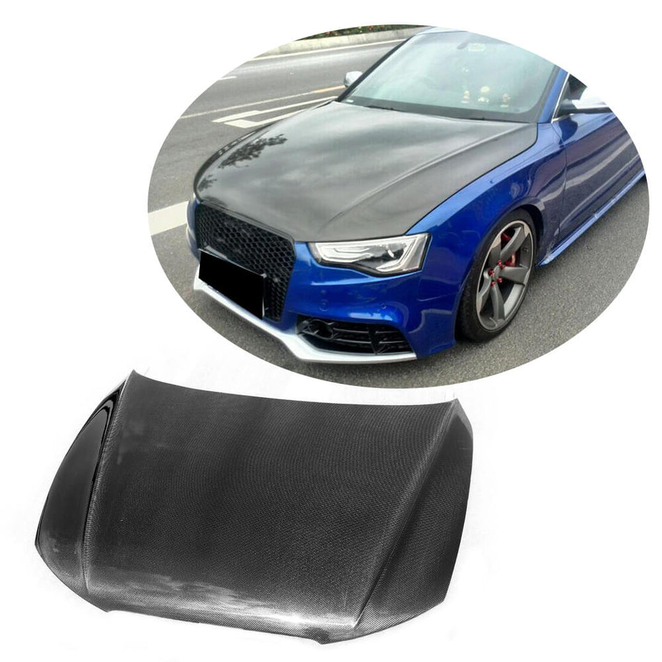 For Audi A5 Sline S5 8.5 Sportback Facelift Carbon Fiber Engine Bonnet Hood Cover