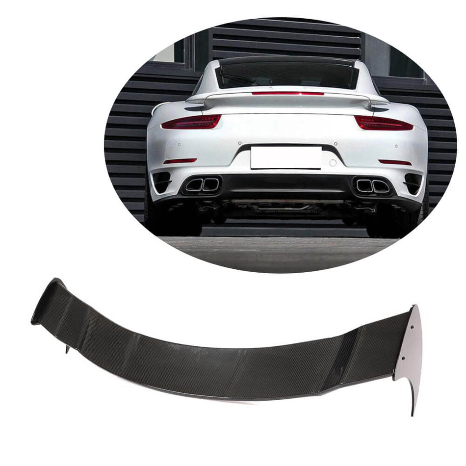 For Porsche 911 Turbo (S) 2-Door 14-16 Dry Carbon Fiber Rear Trunk Spoiler Boot Wing Lip