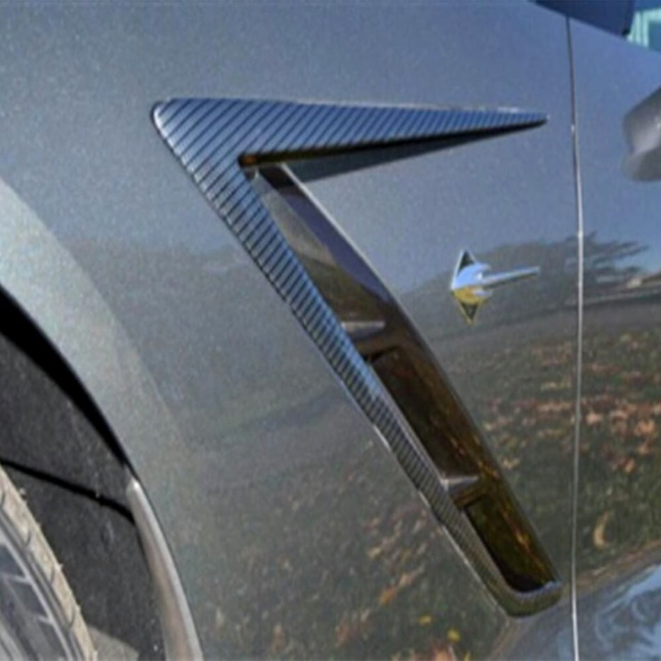 For Chevrolet Corvette C7 Carbon Fiber Side Vent Air Fender Vent Body Kits