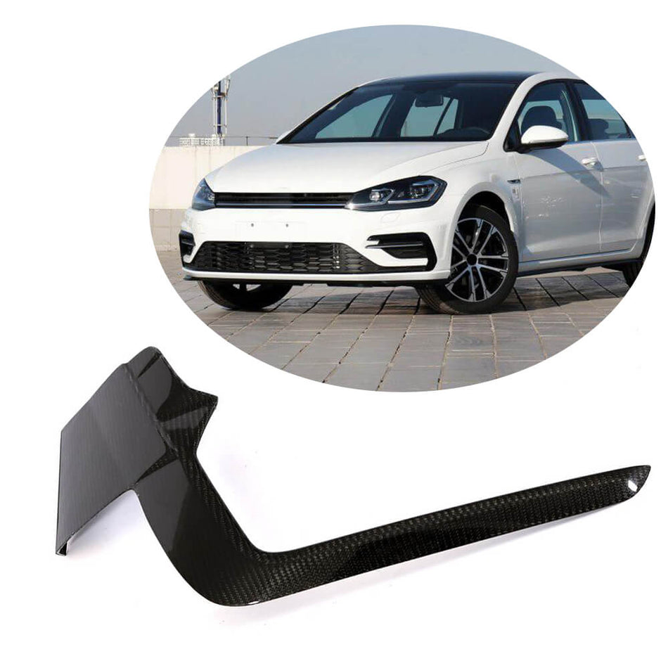 For Volkswagen VW Golf 7.5 MK7.5 R R-Line Carbon Fiber/FRP Front Bumper Fins Air Vent Canards Body Kits