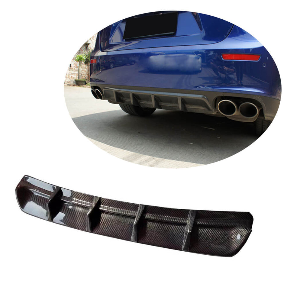 For Maserati Ghibli S Q4 Sedan 14-17 Carbon Fiber Rear Bumper Diffuser Body Kit-Ahacarbon