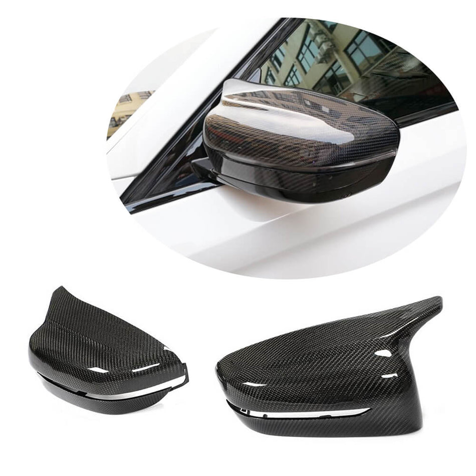 For BMW 3 Series G20 G21 Sedan Wagon 19-21 Carbon Fiber Side Rearview Mirror Cover Caps RHD Pair
