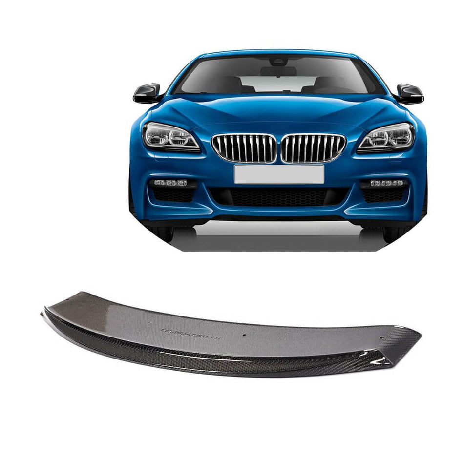 For BMW 6 Series F06 F12 F13 640i 650i M Sport Carbon Fiber Front Bumper Lip Chin Spoiler Cover