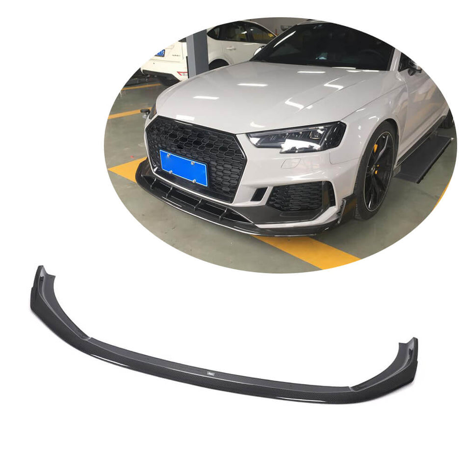 For Audi RS4 B9 Typ 8W Avant Dry Carbon Fiber Front Bumper Lip Chin Spoiler Wide Body Kit