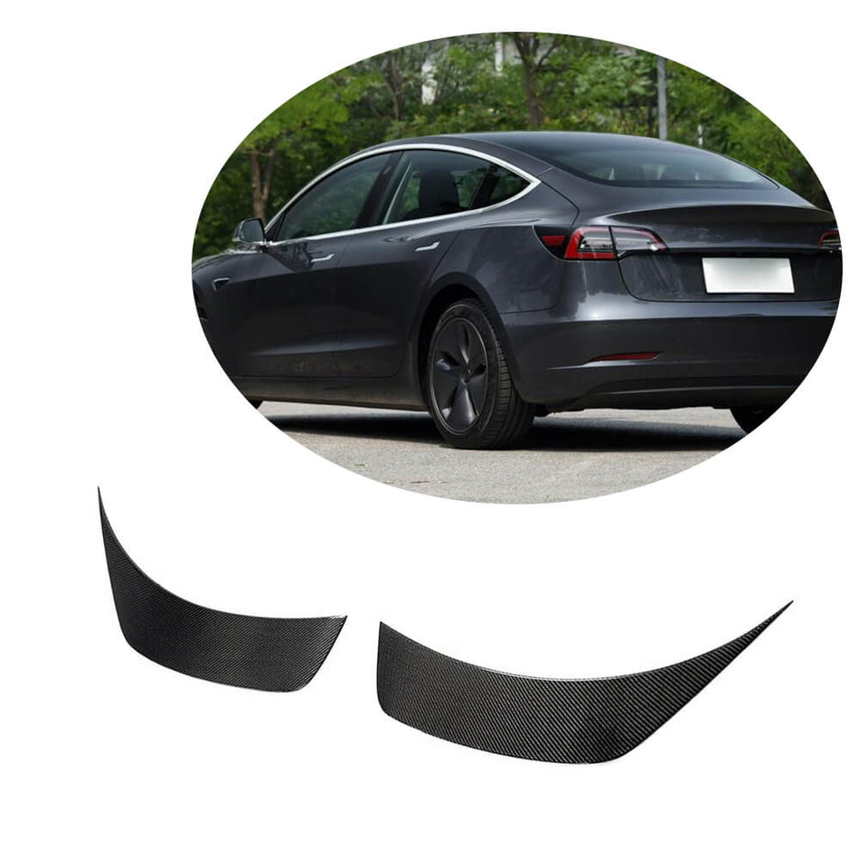 For Tesla Model 3 Carbon Fiber Rear Side Air Fender Vent Fins