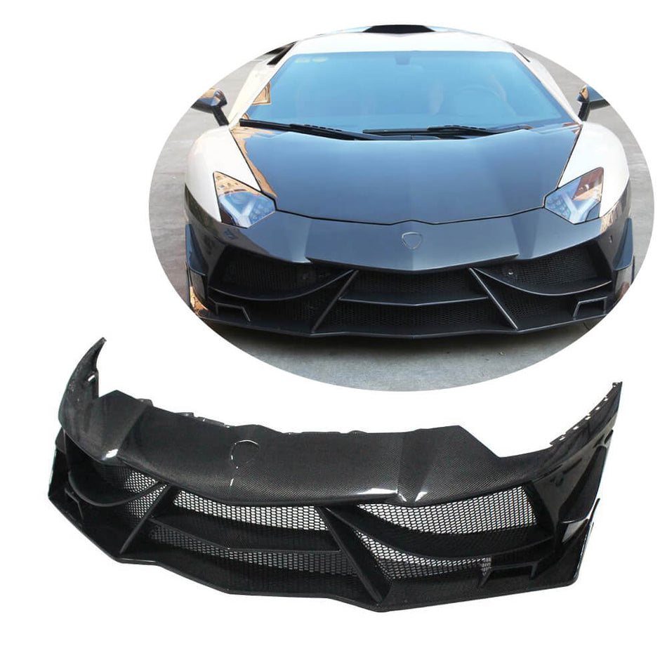 For Lamborghini Aventador LP700-4 Carbon Fiber Front Bumper Wide Body Kit 15Pcs
