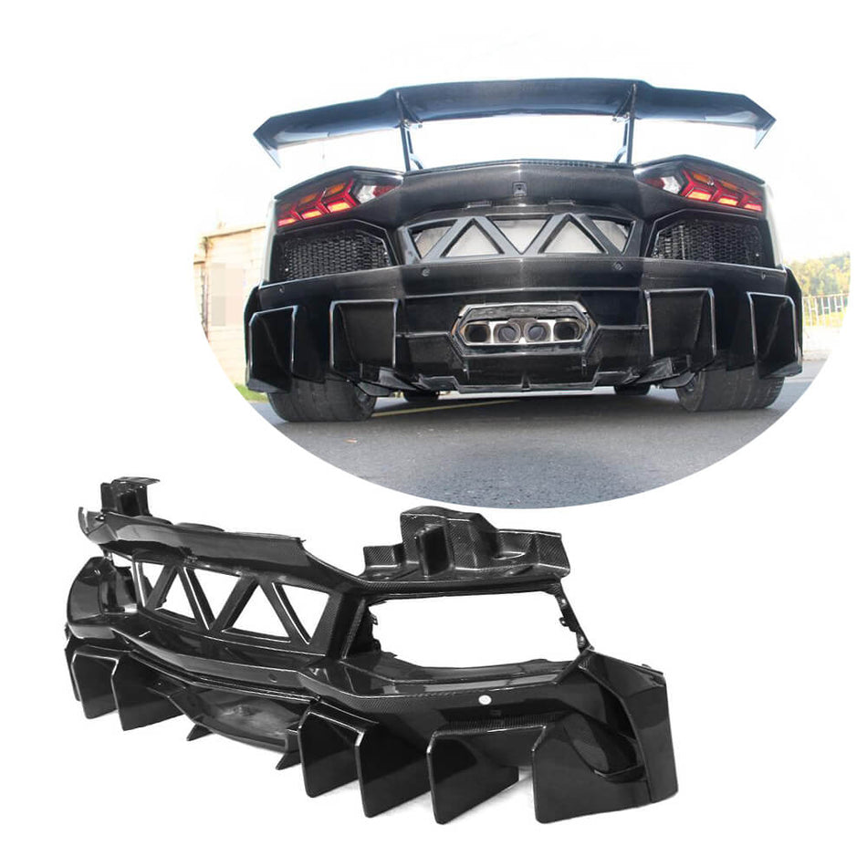 For Lamborghini Aventador LP700-4 Carbon Fiber Rear Bumper Wide Body Kit 13Pcs