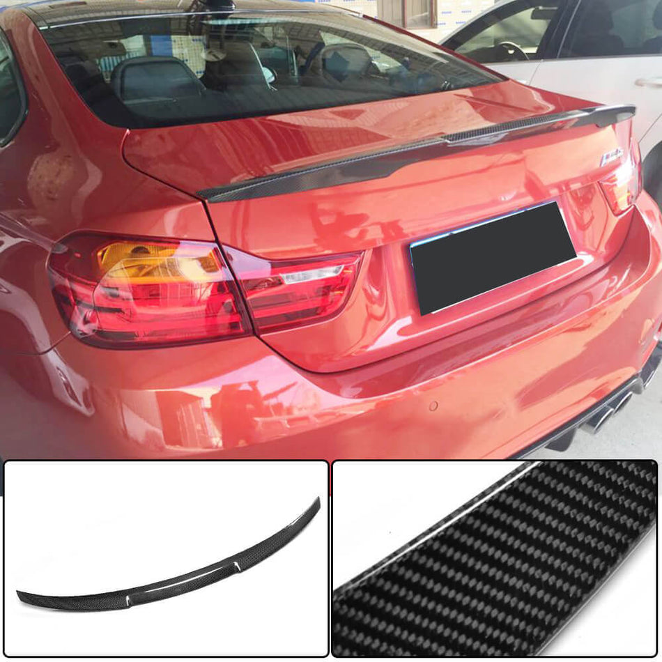 For BMW F82 M4 Coupe Carbon Fiber Rear Trunk Spoiler Boot Wing Lip