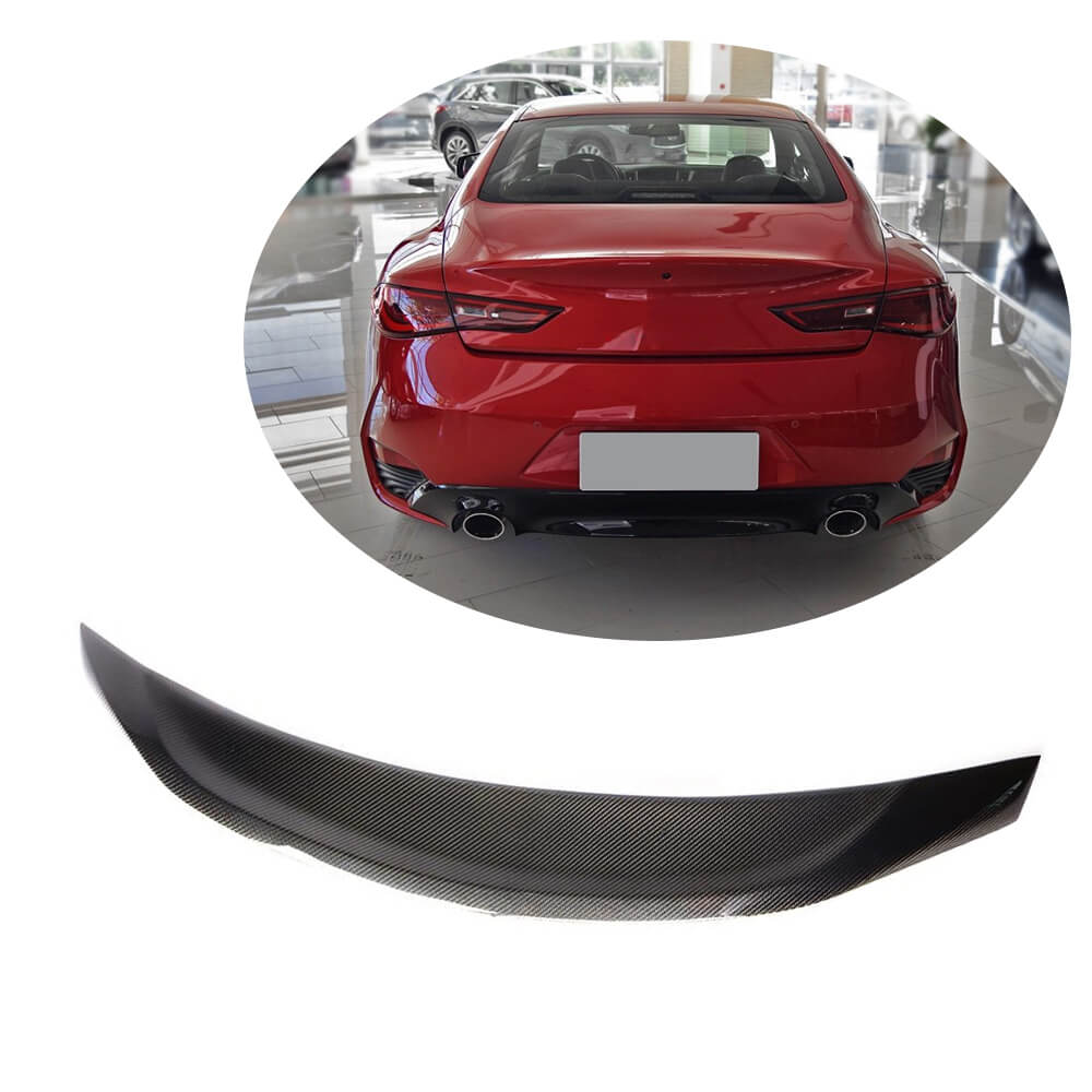 Get Infiniti Q60 Rear Trunk Spoiler | Carbon Fiber Parts for Infiniti