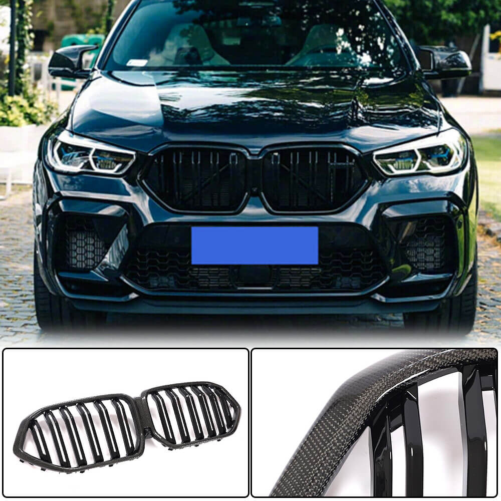 BMW X6 G06 X6M F96 Carbon Fiber Front Kidney Grille | Exterior Mods