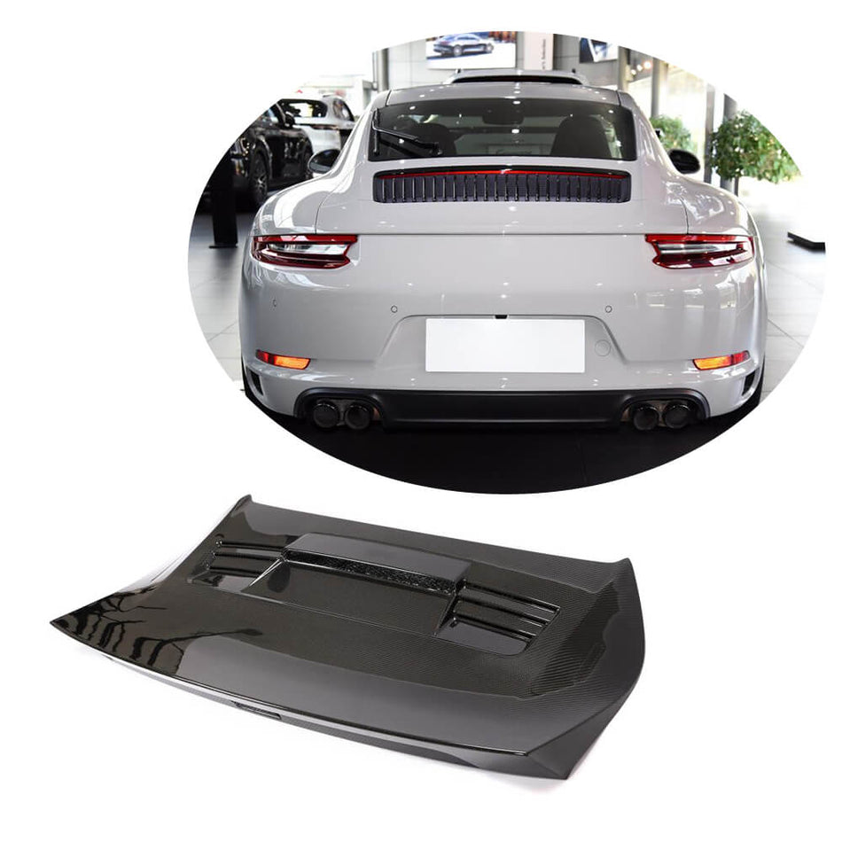 For Porsche 911 (991) 991.2 GT3 (RS) Coupe 2012-2018 Dry Carbon Fiber Rear Trunk Lid Cover
