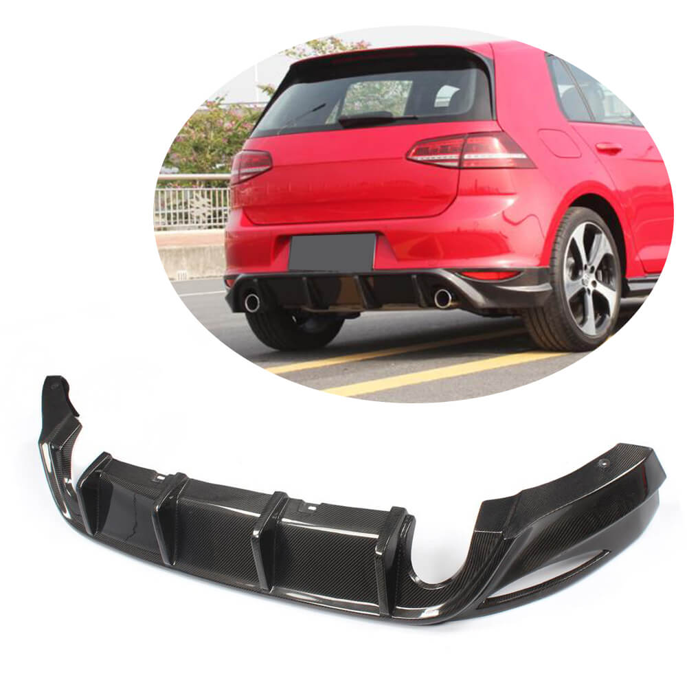 Volkswagen Golf 7 GTI Carbon Fiber Rear Diffuser | Custom, Factory