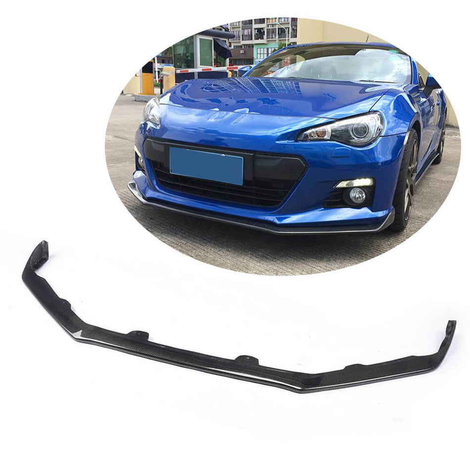 For Subaru BRZ 13-16 Toyota FT86 GT86 Scion FR-S 12-16 Carbon Fiber Front Bumper Lip Chin Spoiler-Ahacarbon