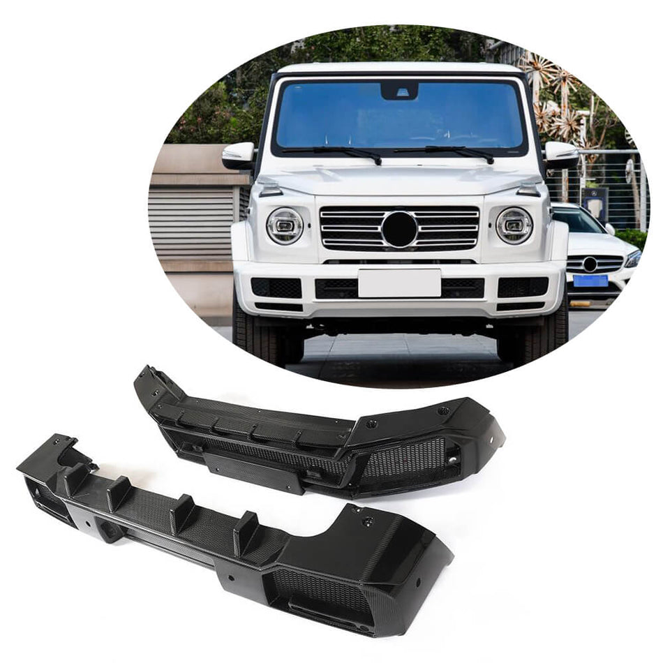 For Mercedes Benz G Class W463 2019UP Dry Carbon Fiber Front Rear Bumper Wide Body Kit
