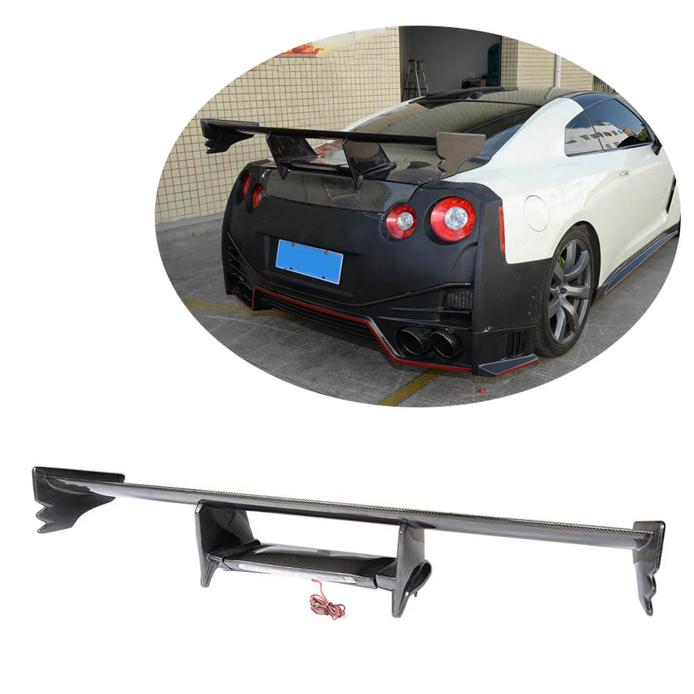 Nissan GTR R35 Dry Carbon Fiber Rear Trunk Spoiler Racing Wing Lip