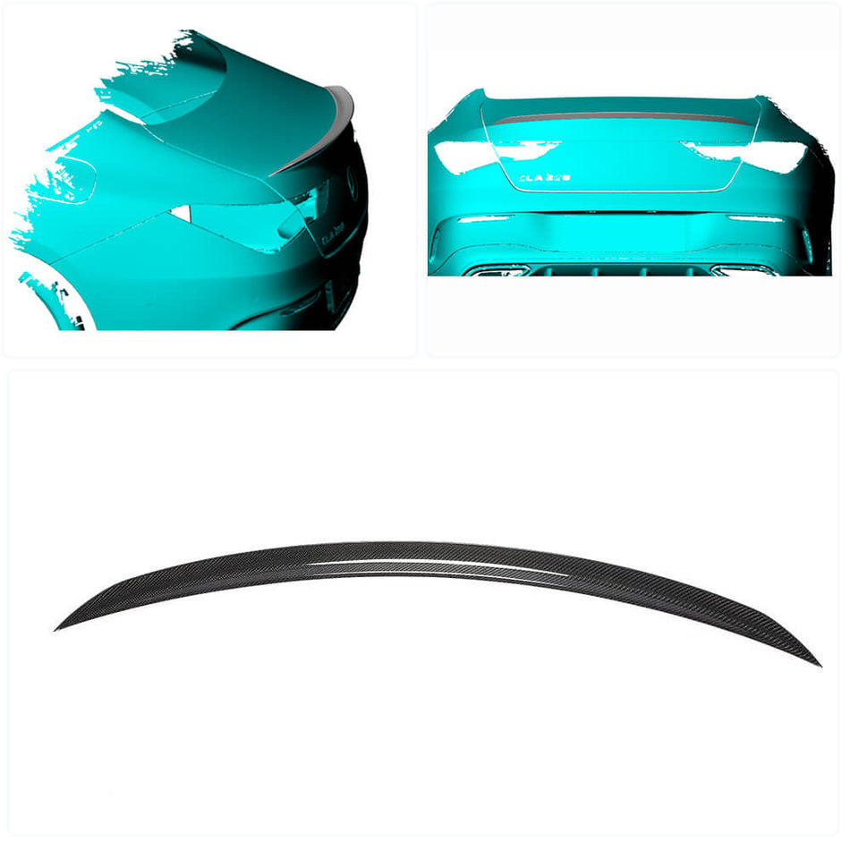 For Mercedes Benz (W118) C118 Carbon Fiber Rear Trunk Spoiler Boot Wing Lip | CLA180 CLA200 CLA220 CLA250 CLA35 CLA45 AMG