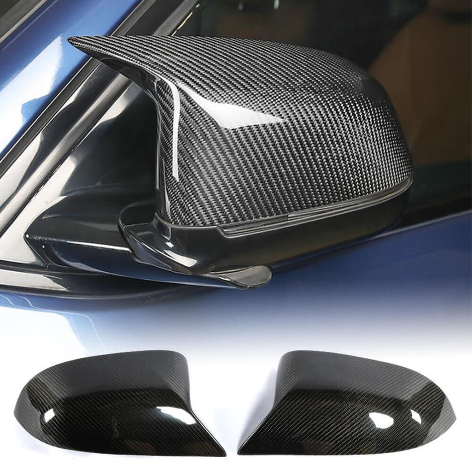 For BMW X3 G01 X4 G02 X5 G05 X6 G06 X7 G07 Carbon Fiber Replacement Side Mirror Cover Caps LHD Pair