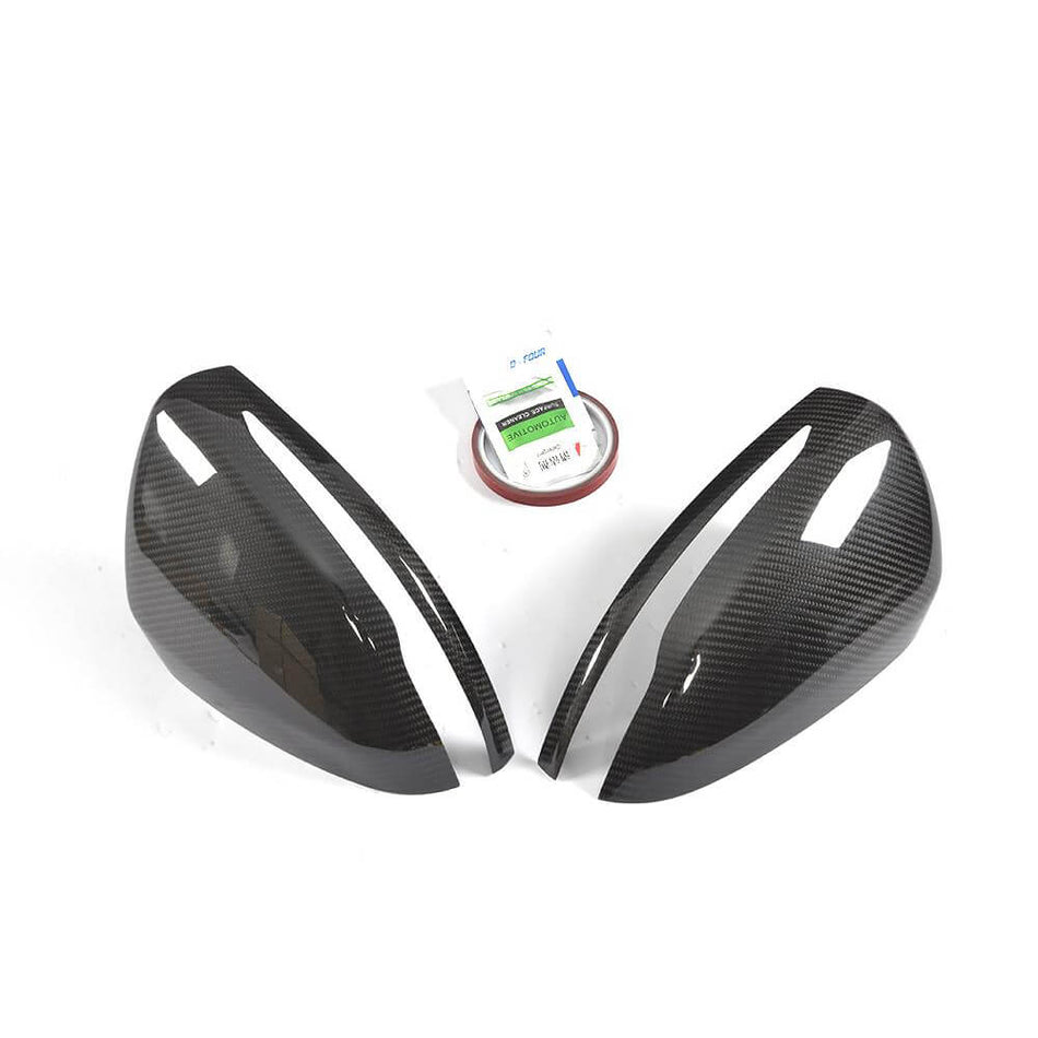 For Mercedes Benz S Class W222 Pre-facelift Carbon Fiber Add-on Side Mirror Cover Caps LHD Pair