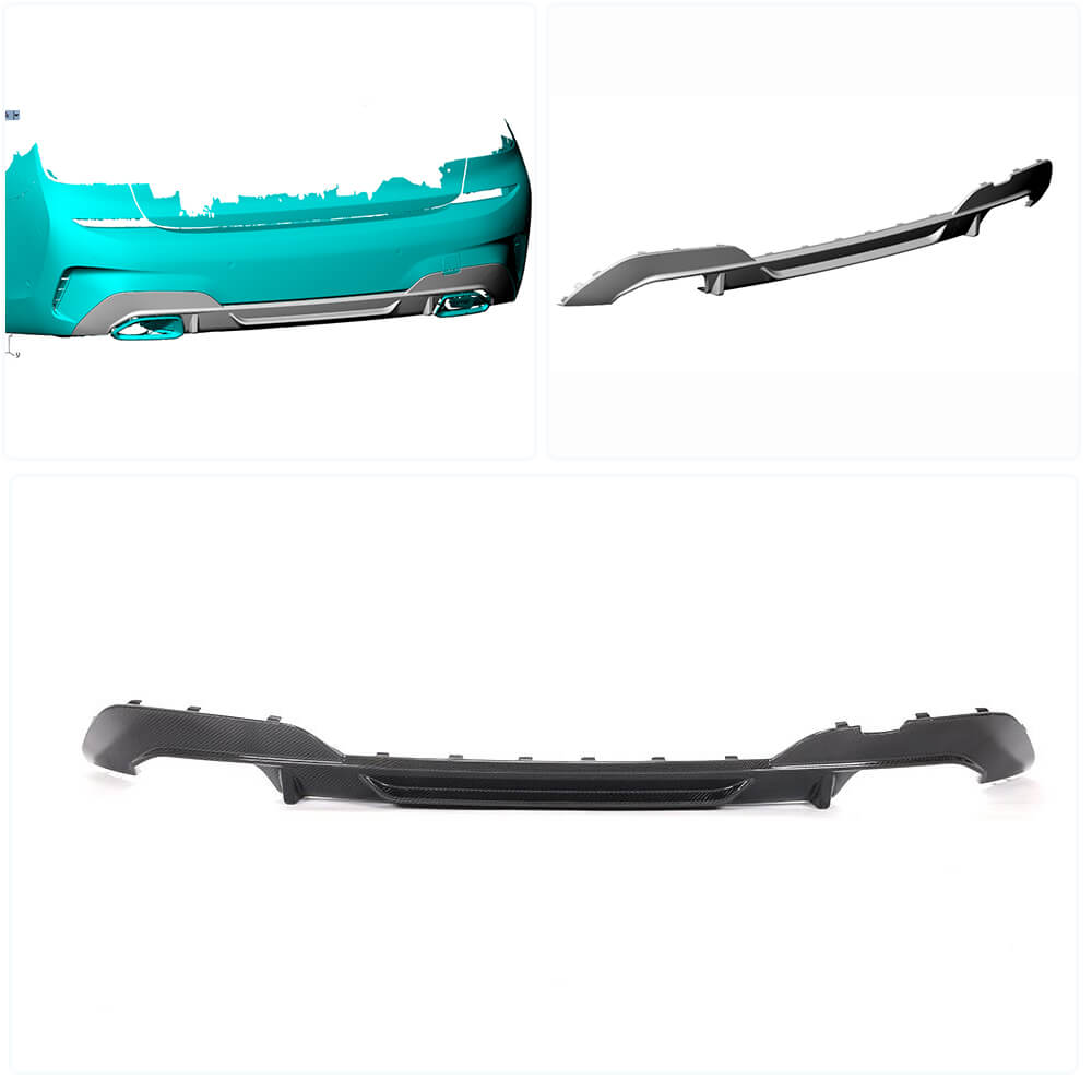 330e Diffuser BMW G20 M Sport Carbon Fiber Rear Diffuser 2019-2021