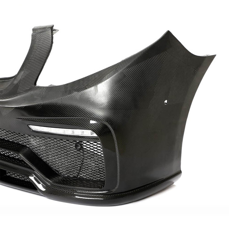 For Mercedes Benz V Class W447 Vito 15-19 Dry Carbon Fiber Front Bumper with Chin Lip Spoiler Body Kit