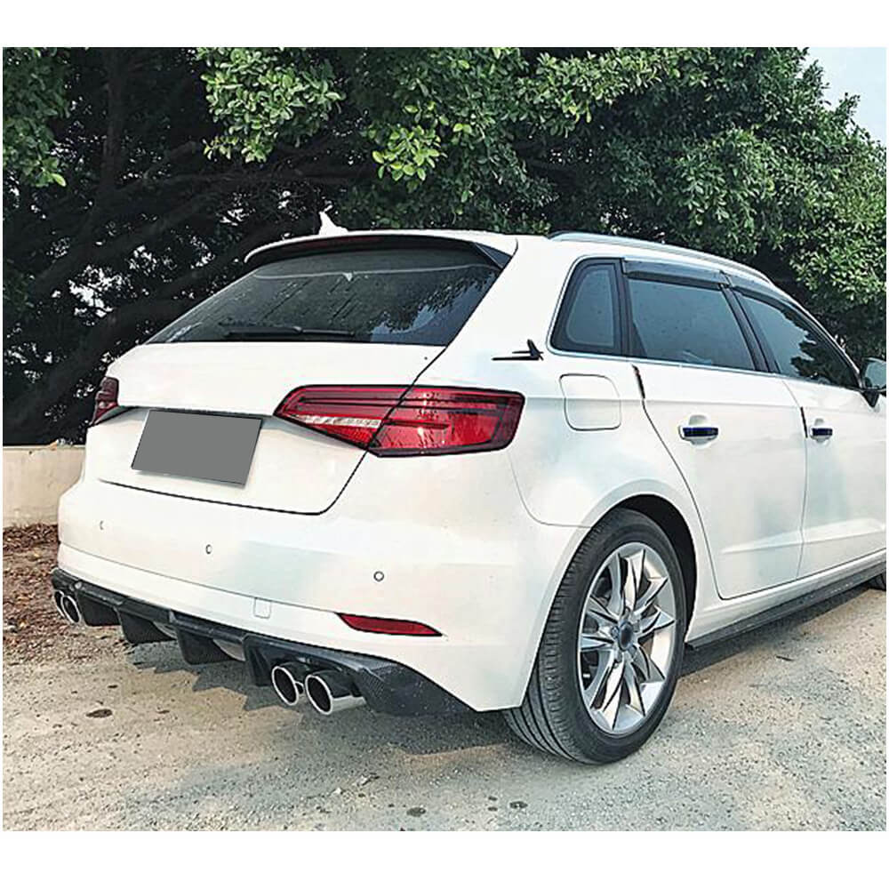 A3 Access Module Rear Bumper Get Audi A3 Rear Bumper Diffuser | Carbon Fiber Part for Audi – Ahacarbon