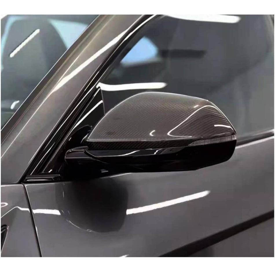 For Lamborghini Urus Audi Q8 Dry Carbon Fiber Replacement Side Rearview Mirror Cover Caps