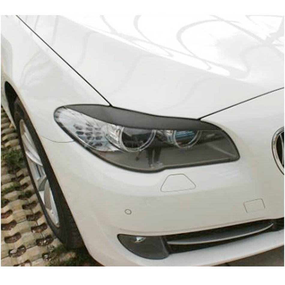 For BMW 5 Series F10 Base Sedan Pre-LCI Carbon Fiber Headlight Eyebrows Lamp Eyelids
