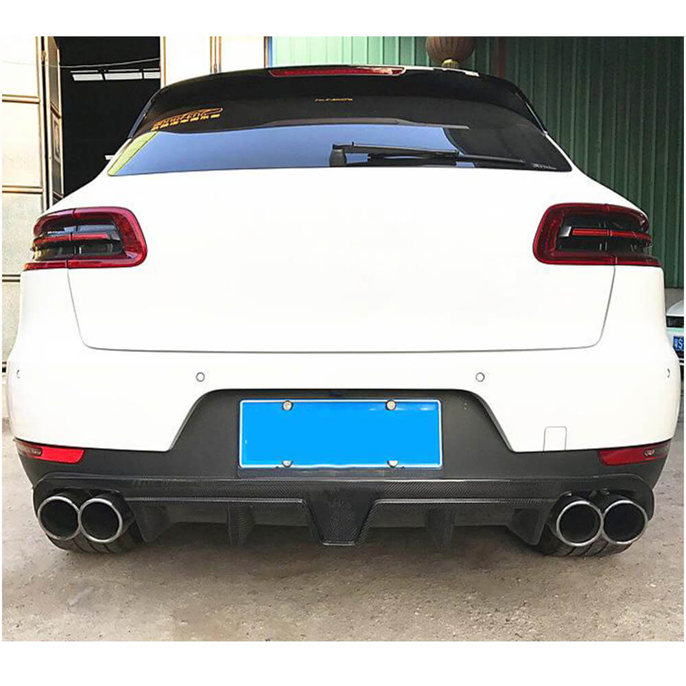 Porsche Macan Carbon Fiber Rear Bumper Diffuser Lip | Exterior Mods