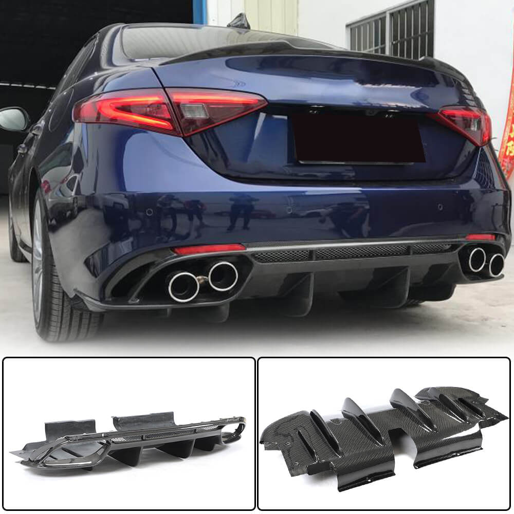 Alfa Romeo Giulia Carbon Fiber Rear Diffuser Lip | Exterior Accessories