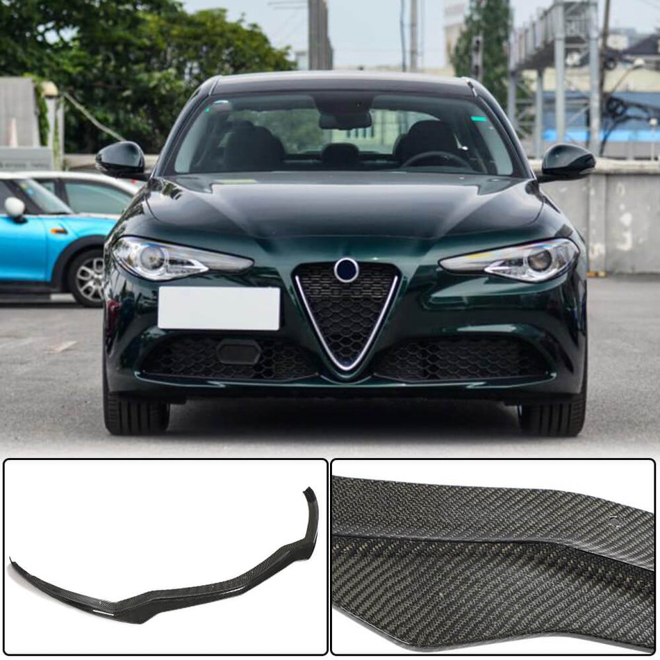 For Alfa Romeo Giulia 952 Base Carbon Fiber Front Bumper Lip Spoiler Wide Body Kit