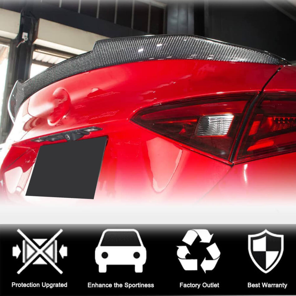 Alfa Romeo Giulia 952 2016-2022 Rear Trunk Spoiler Carbon Fiber-Ahacarbon