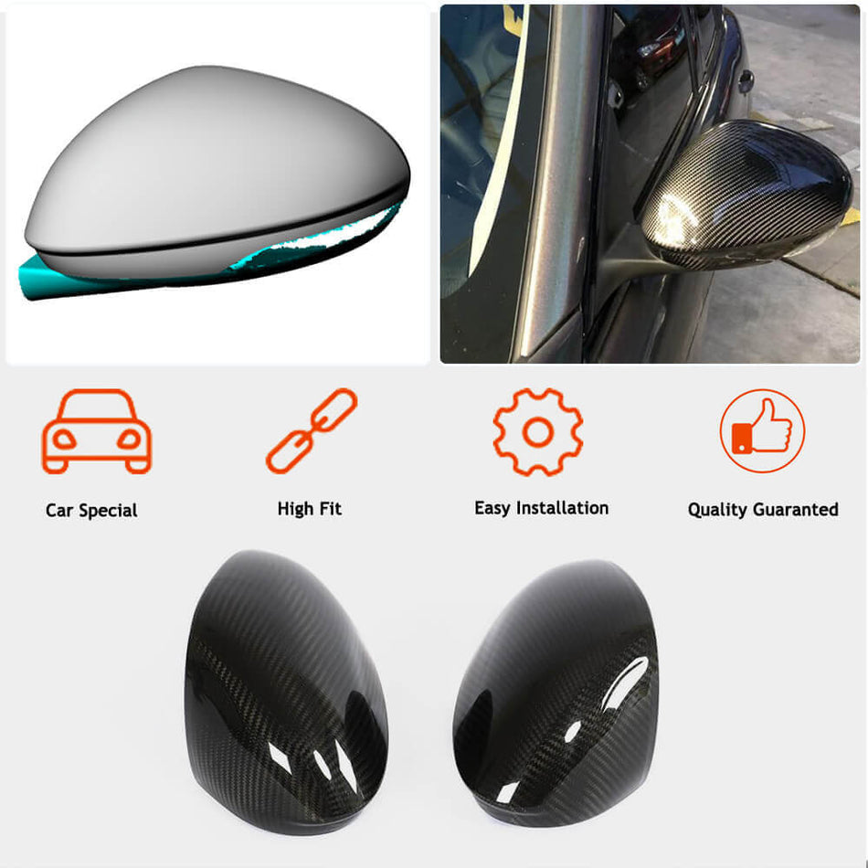 Alfa Romeo Giulia 952 2015-2020 Mirror Covers Add-on Style Dry Carbon Fiber-Ahacarbon