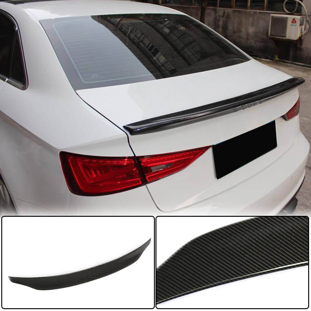 Audi A3 8V S3 RS3 Carbon Fiber Rear Trunk Spoiler Lip | Aerodynamic Kit ...