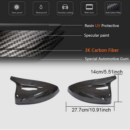 Audi A3 (Quattro) Sline S3 RS3 8V 8V.5 2014-2020 Mirror Covers Carbon Fiber-Ahacarbon