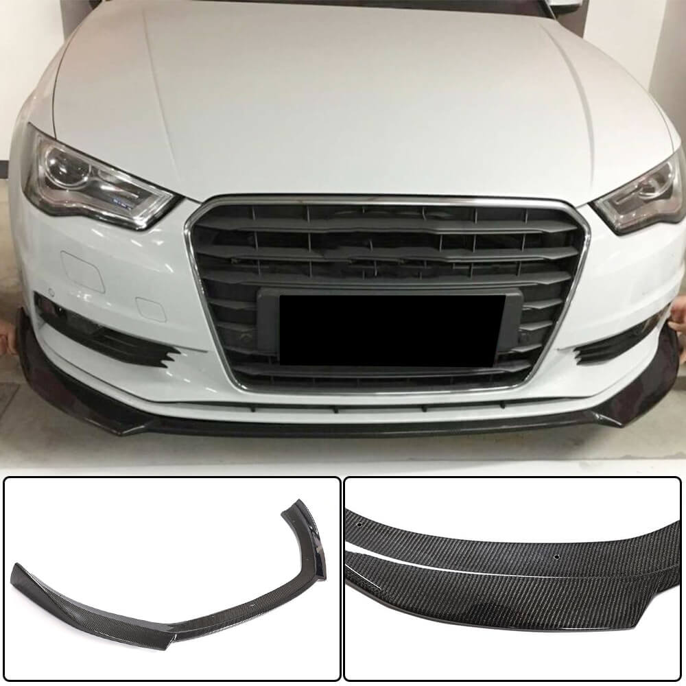 Audi A3 8V Carbon Fiber Front Bumper Lip Spoiler | Exterior Accessories ...