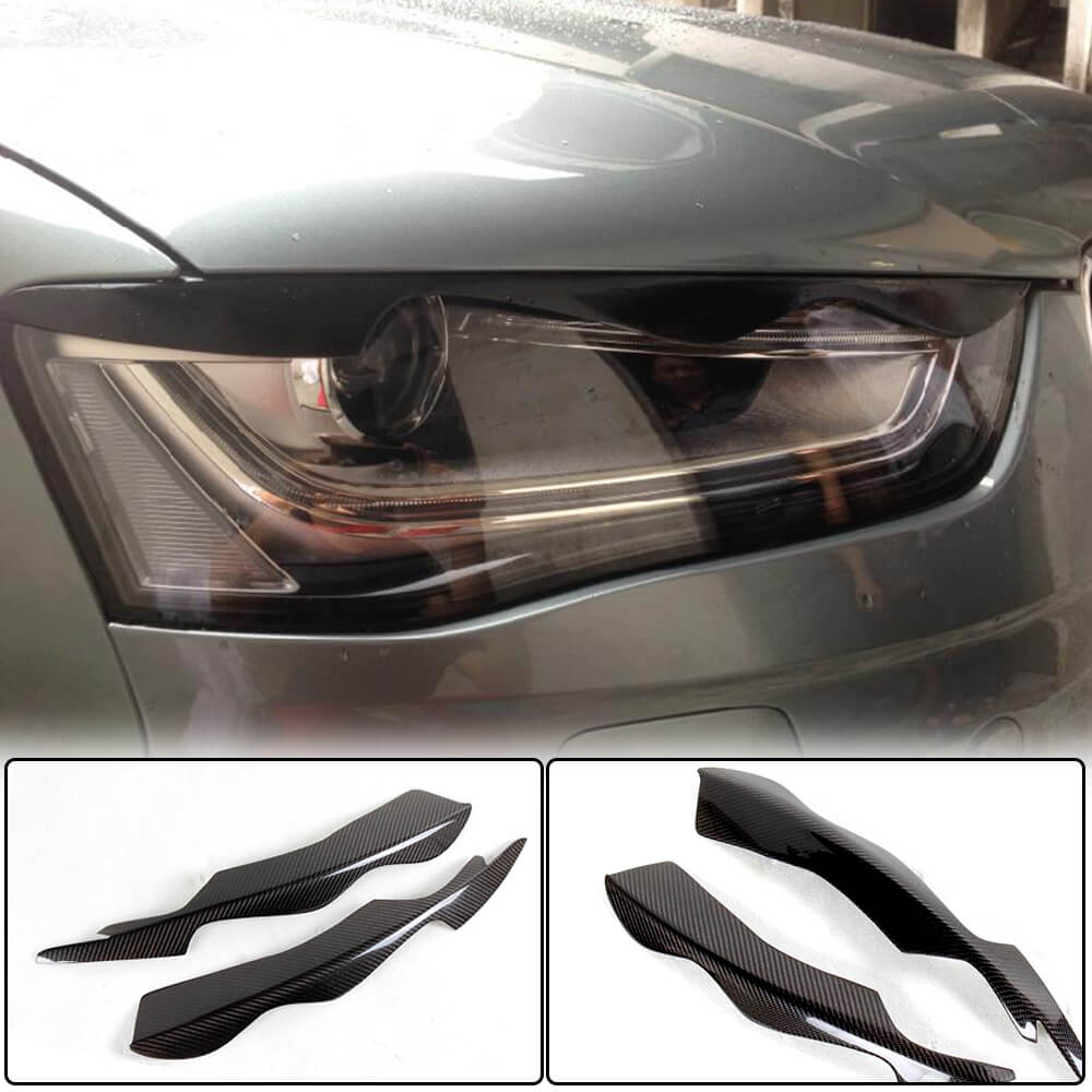 4PCS Headlight Mount Brackets – Fits Audi A4 B8.5 S4 2013-2016 – OE Style Black