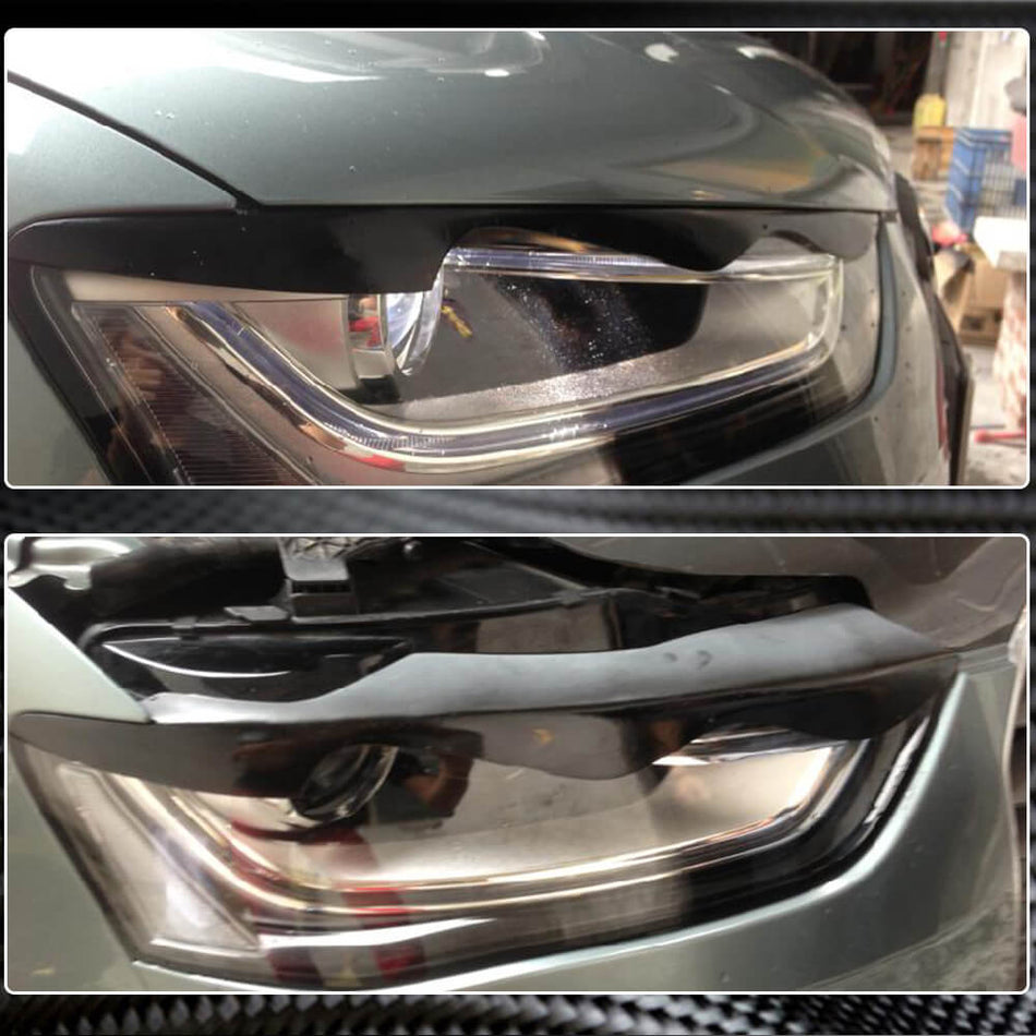 For Audi A4 Sline S4 B8.5 Sedan Facelift Carbon Fiber Headlight Eyebrows Lamp Eyelids