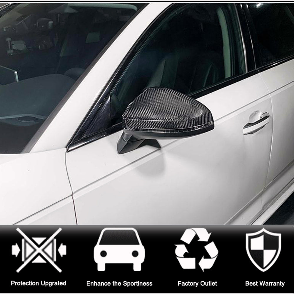 For Audi A4 S4 8E B6 B7 COMPLETE Chrome Housing Mirror Caps Exterior Mirror