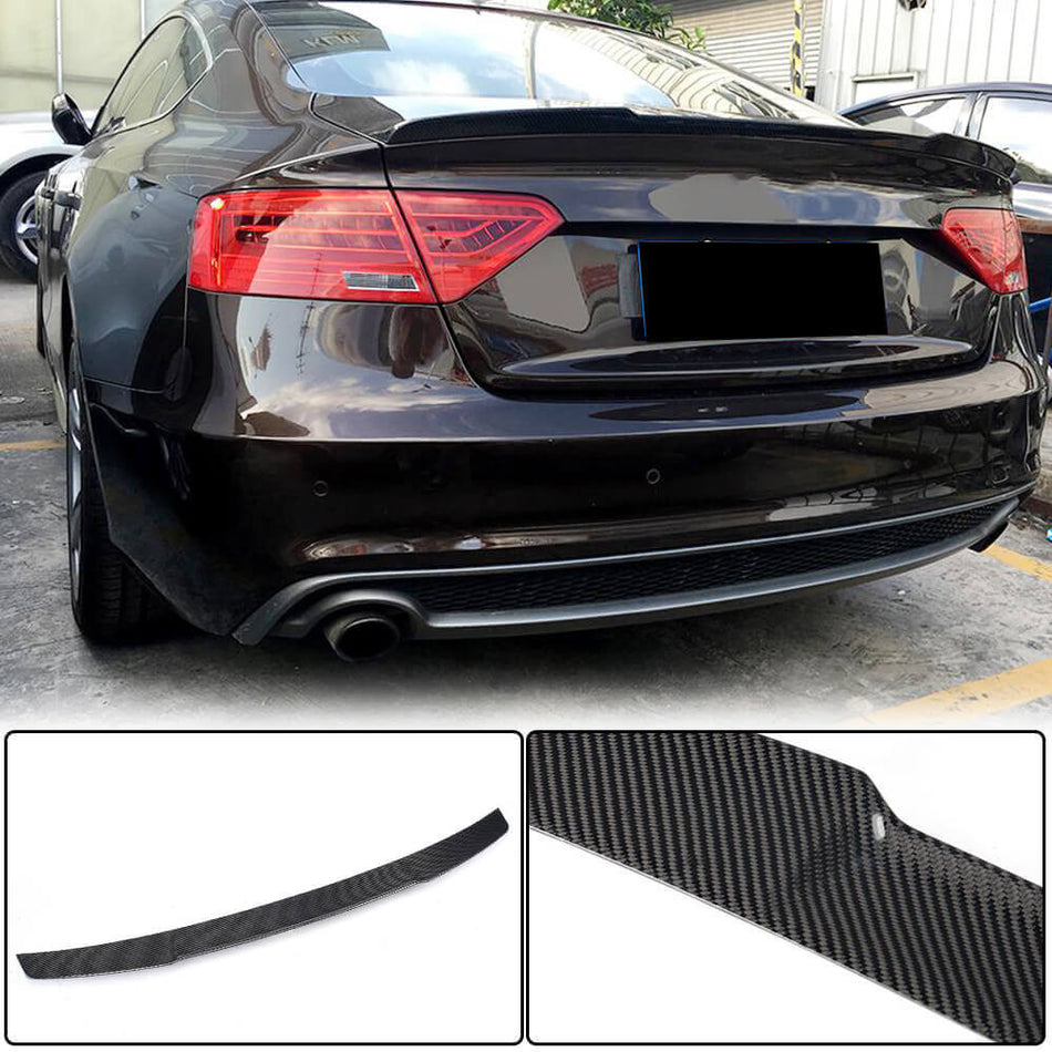 For Audi A5 Sline S5 B8.5 Sportback Carbon Fiber Rear Trunk Boot Spoiler Wing Lip Car Spoiler