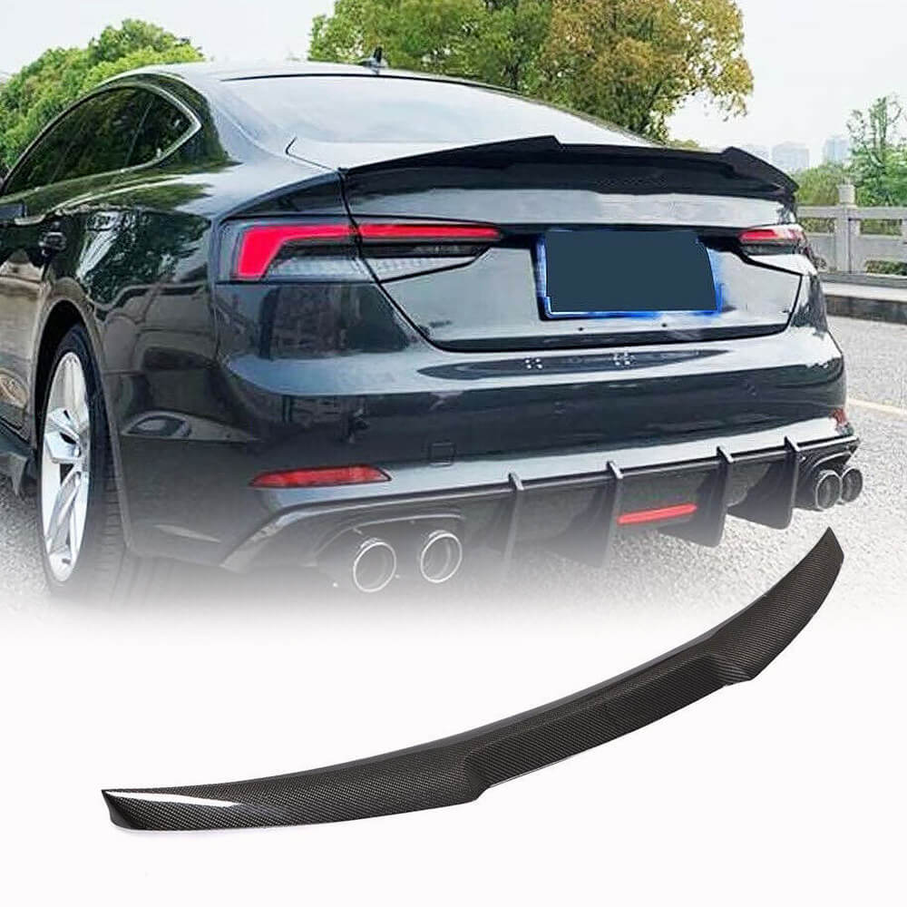Audi A5 S5 B9 B9.5 M4 Style Carbon Fiber/FRP Rear Trunk Lip Spoiler