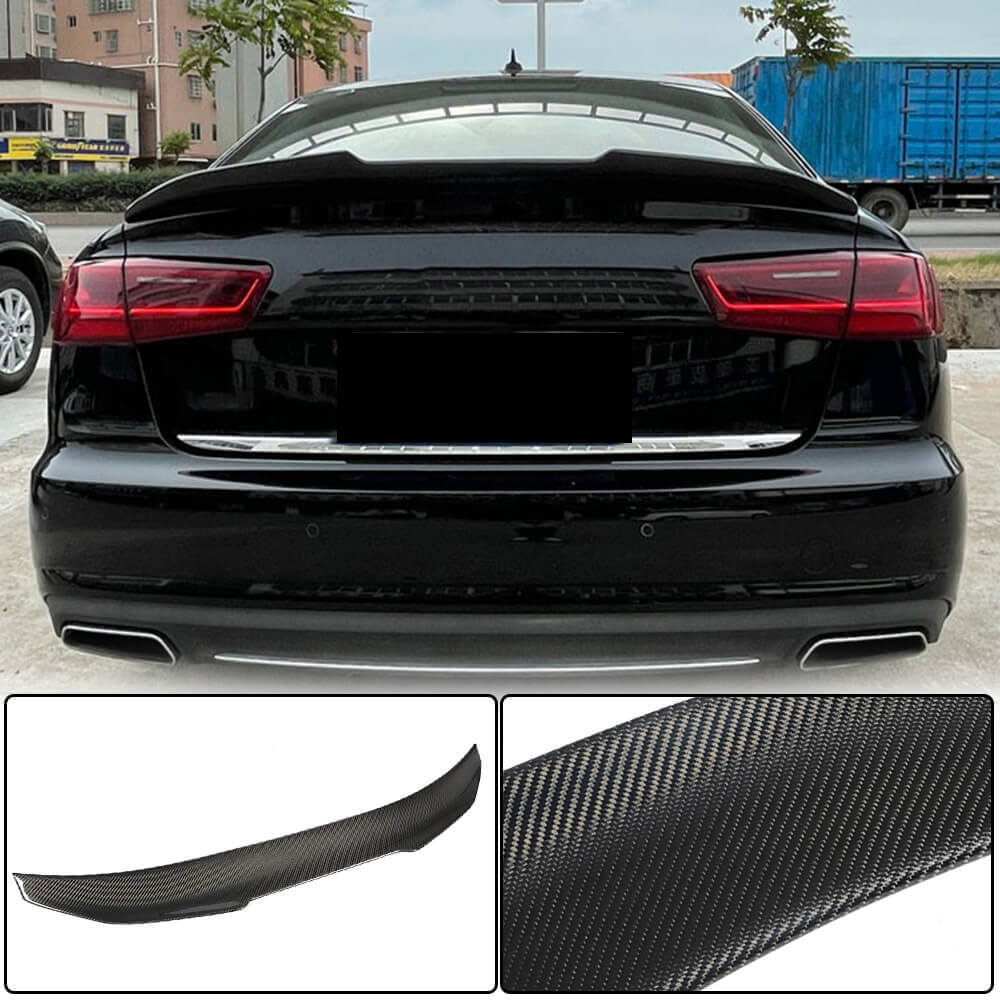 Audi A6 C7 S6 Carbon Fiber Rear Trunk Spoiler Wing Lip | Exterior Mods ...