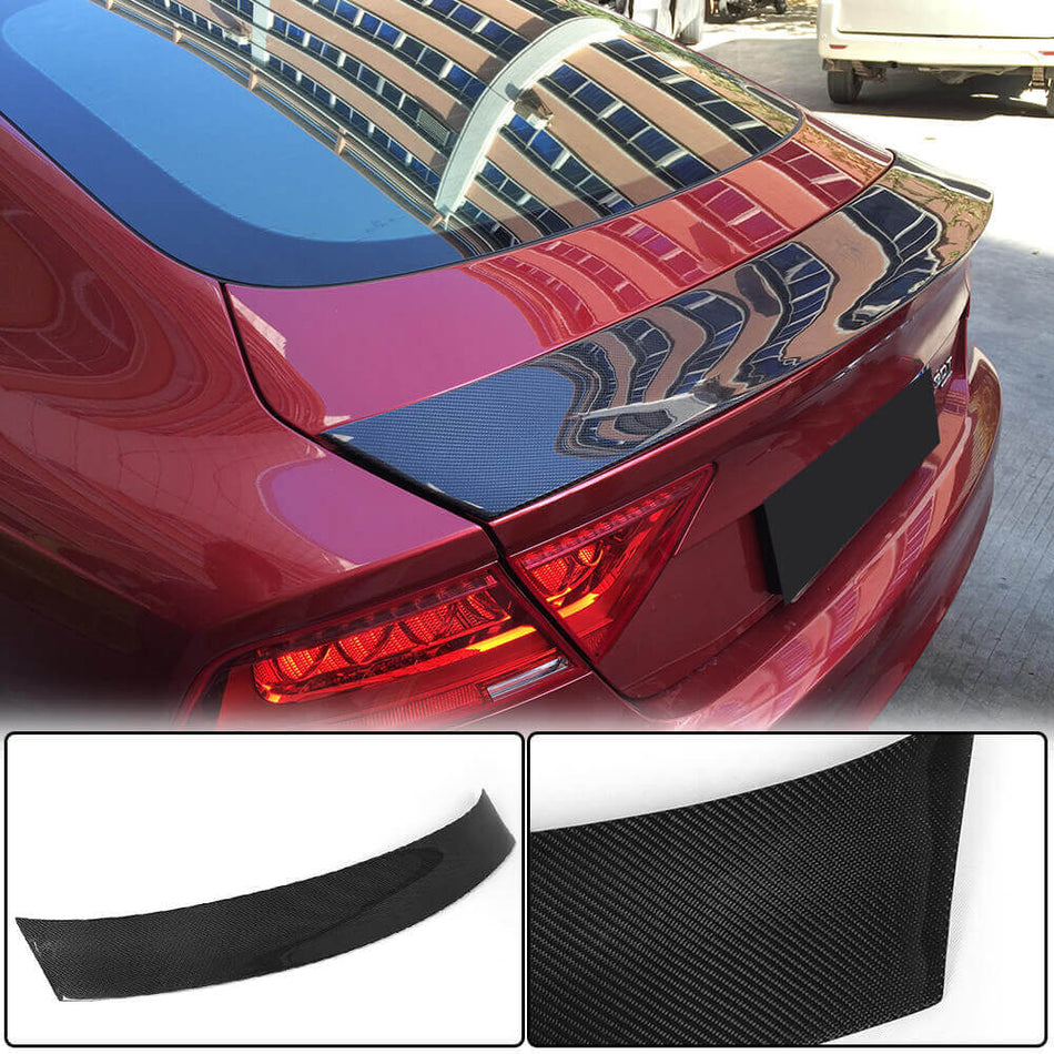For Audi A7/A7 Sline/S7/RS7 Hatchback Carbon Fiber Rear Trunk Spoiler Wing Lip